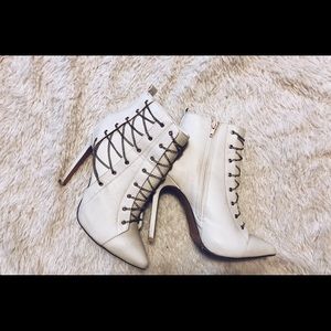 Chained heeled booties
